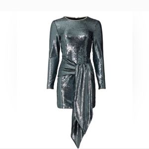 Elegant Silver Sequin Dress